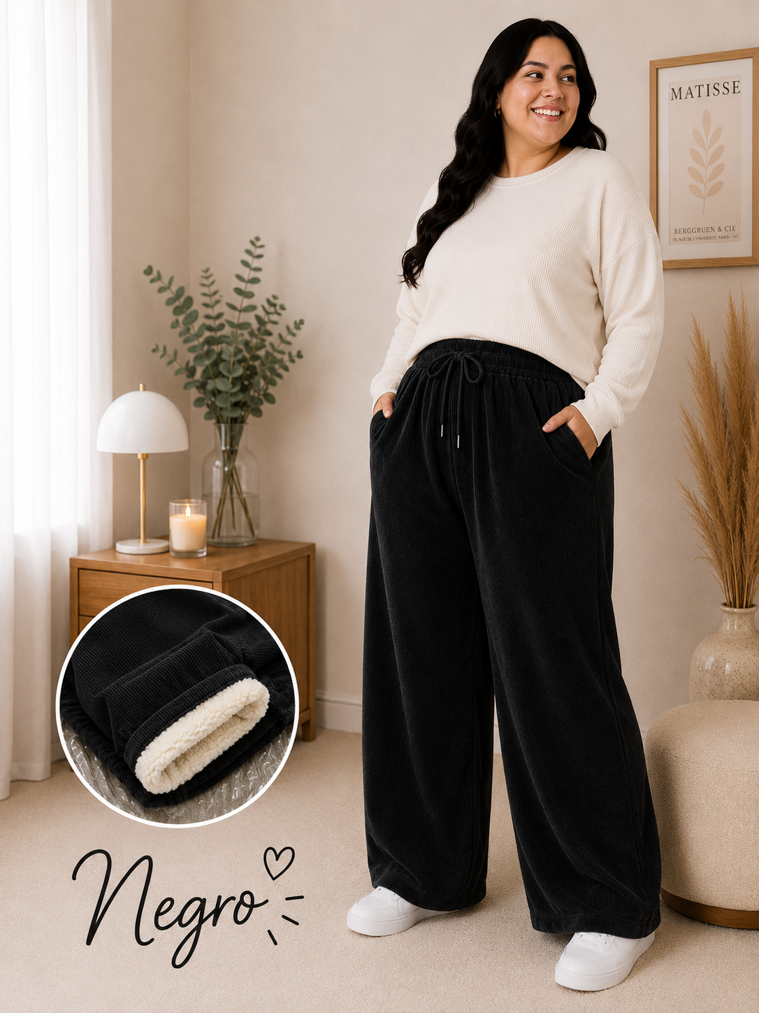 PANTALON AMARTE CON CORDERITO ❄️